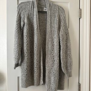 CAbi Heather Gray Knit Cardigan